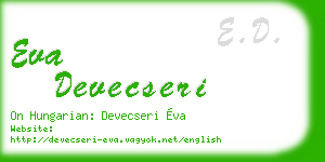 eva devecseri business card